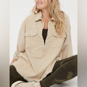 Aerie offline oversized quarter zip corduroy pullover size XL extra large